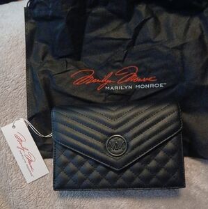 Marilyn Monroe Black Quilted Clutch
